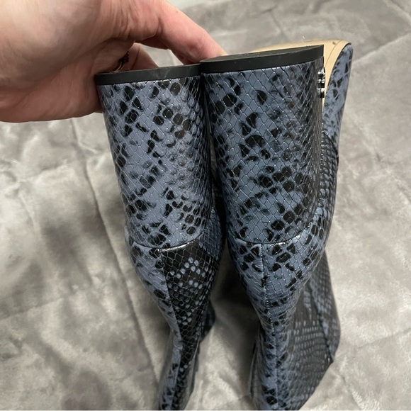 Sam Edelman Blue Snake Skin Print Boot / 8.5 - Picture 10 of 12